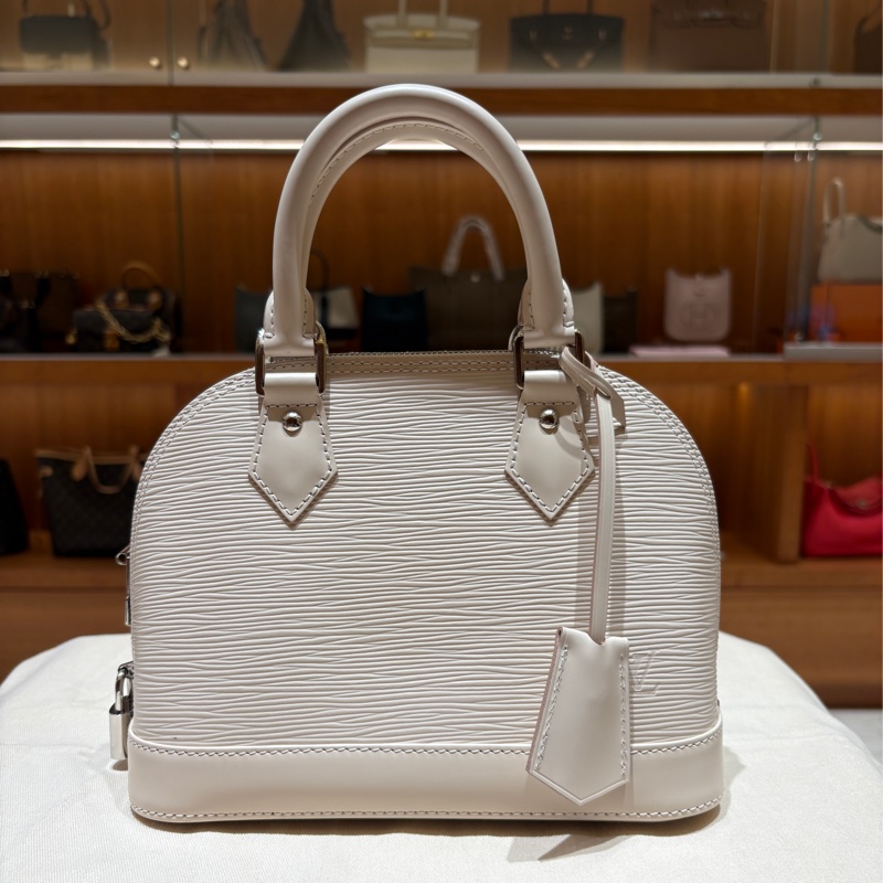 【台中現貨,珍珠白優雅必收】Louis Vuitton Alma BB 手提包|經典貝殼包|Epi 水波紋小牛皮|氣質女神日常首選-0