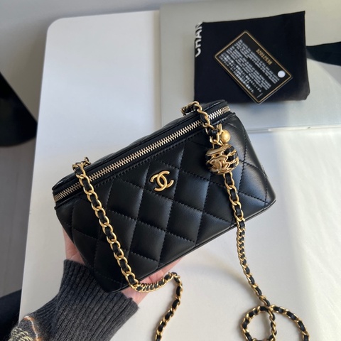 ✨Chanel 金球化妝包 盒子包 有保卡99新🖤
