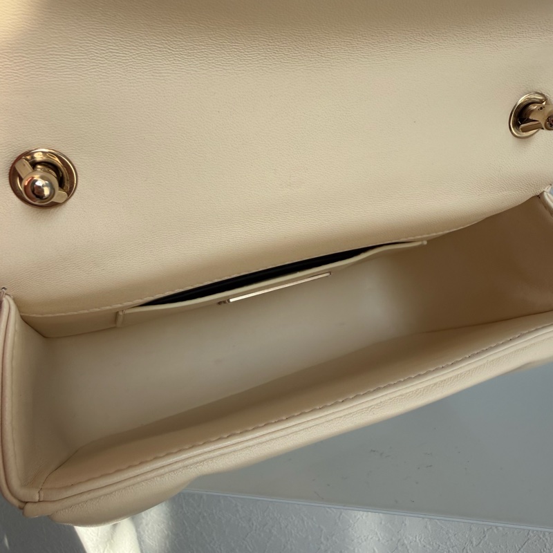 Bvlgari 寶格麗蛇頭兩用米色包-13