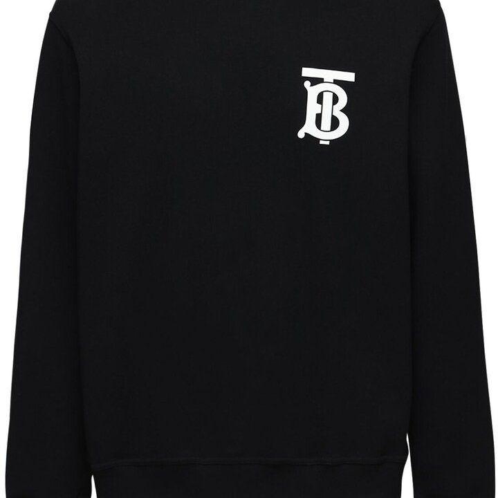 BURBERRY TB LOGO 黑色長袖衛衣/ 大學T-2