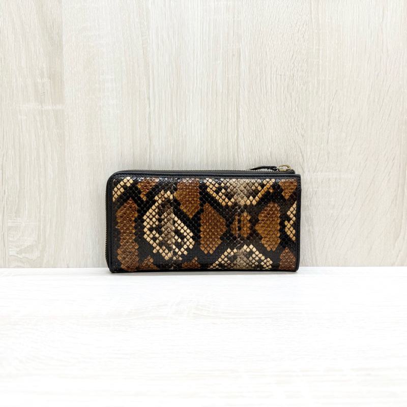 GUCCI蟒蛇紋L型拉鍊長夾332747-1