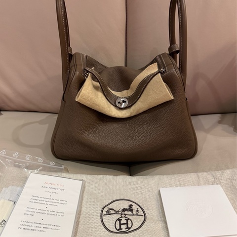 Hermes 愛馬仕 Lindy 30/林迪包/大象灰銀釦/99新閒置美品