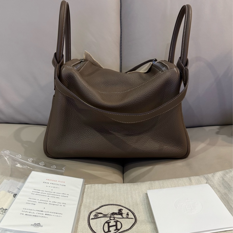 Hermes 愛馬仕 Lindy 30/林迪包/大象灰銀釦/99新閒置美品-2