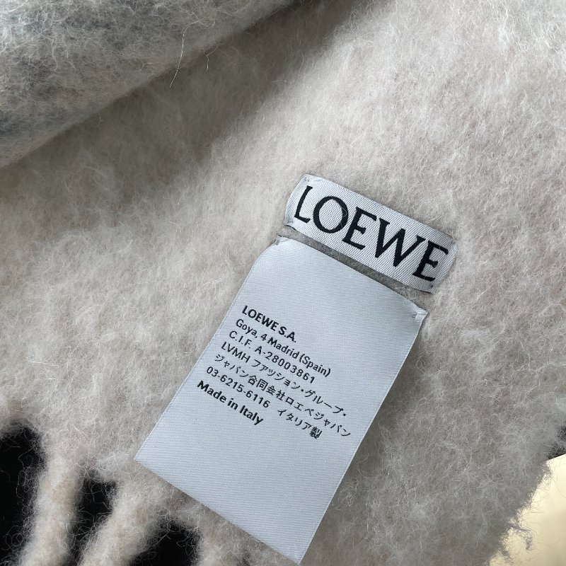 LOEWE 羊駝毛山水畫圍巾-1