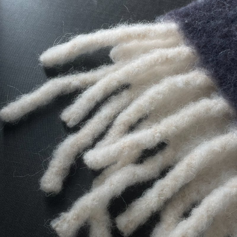 LOEWE 羊駝毛山水畫圍巾-4