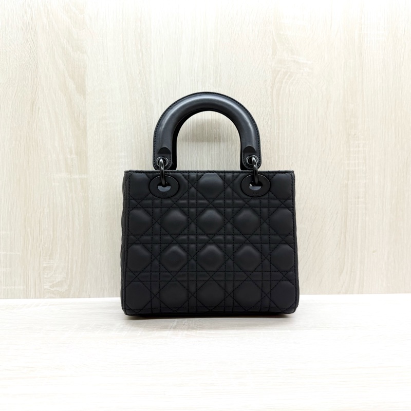 DIOR黑色啞光牛皮LADY DIOR小號五格黛妃包M0538SLOI-1