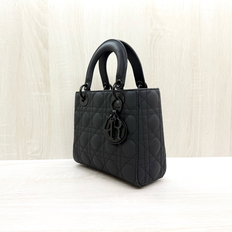 DIOR黑色啞光牛皮LADY DIOR小號五格黛妃包M0538SLOI-2