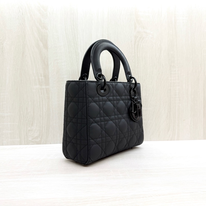 DIOR黑色啞光牛皮LADY DIOR小號五格黛妃包M0538SLOI-3