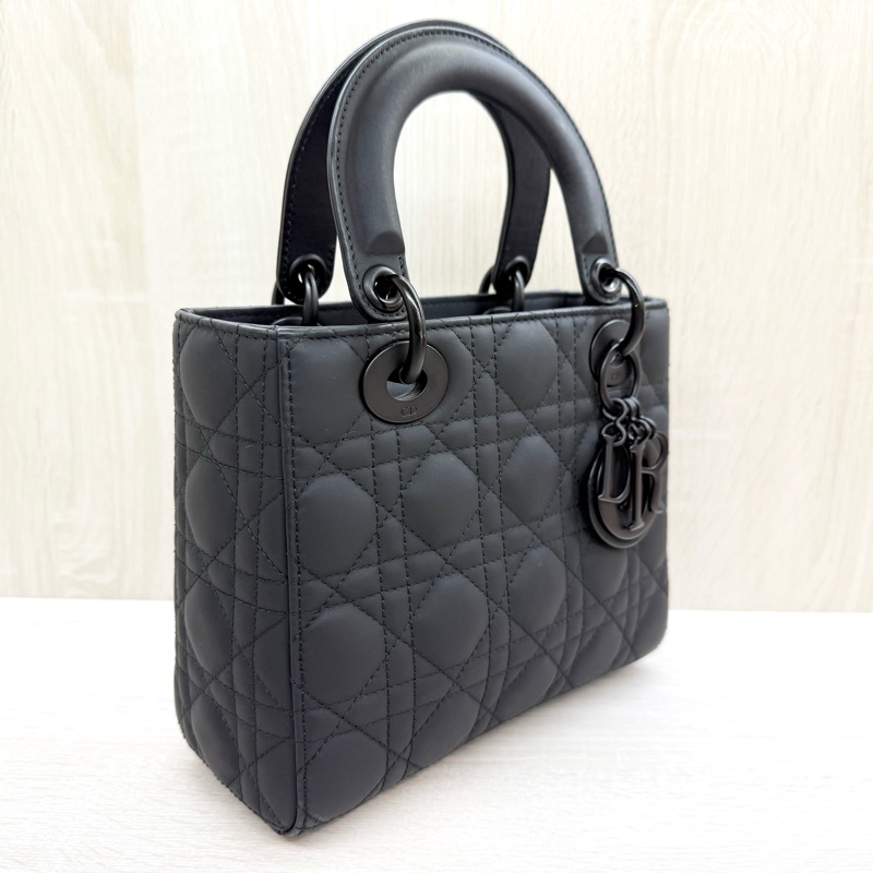 DIOR黑色啞光牛皮LADY DIOR小號五格黛妃包M0538SLOI-4