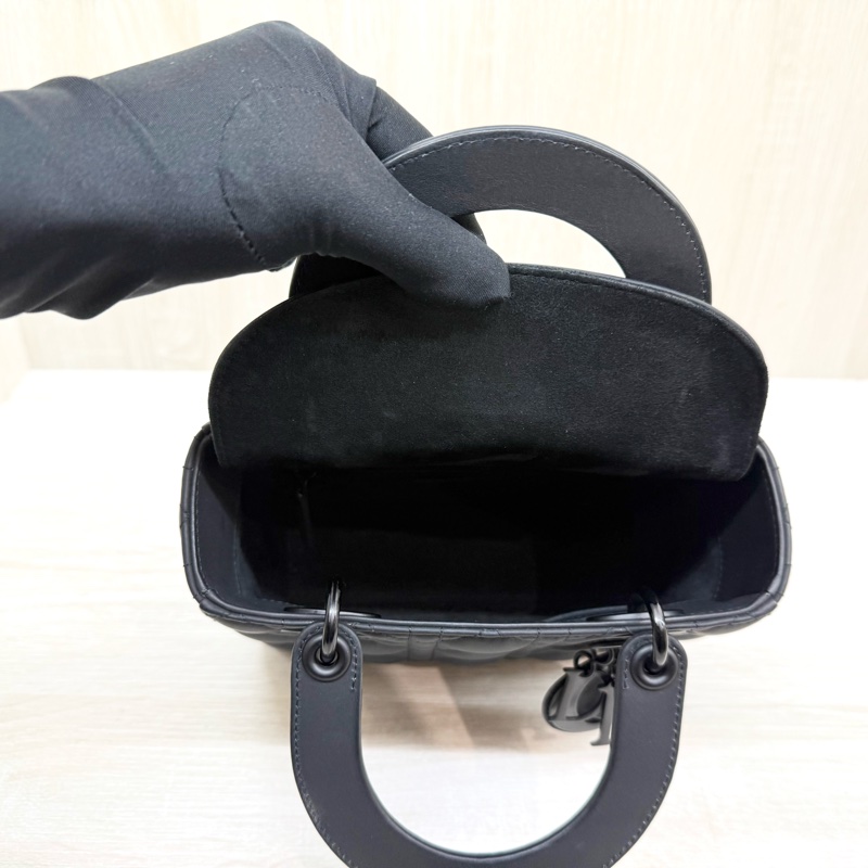 DIOR黑色啞光牛皮LADY DIOR小號五格黛妃包M0538SLOI-8