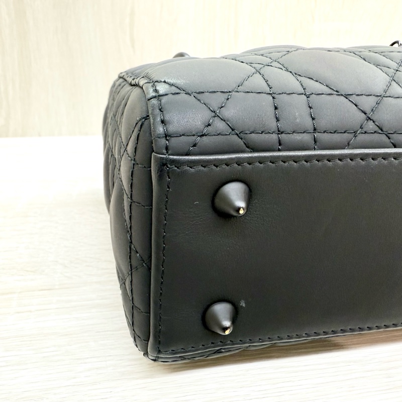 DIOR黑色啞光牛皮LADY DIOR小號五格黛妃包M0538SLOI-14