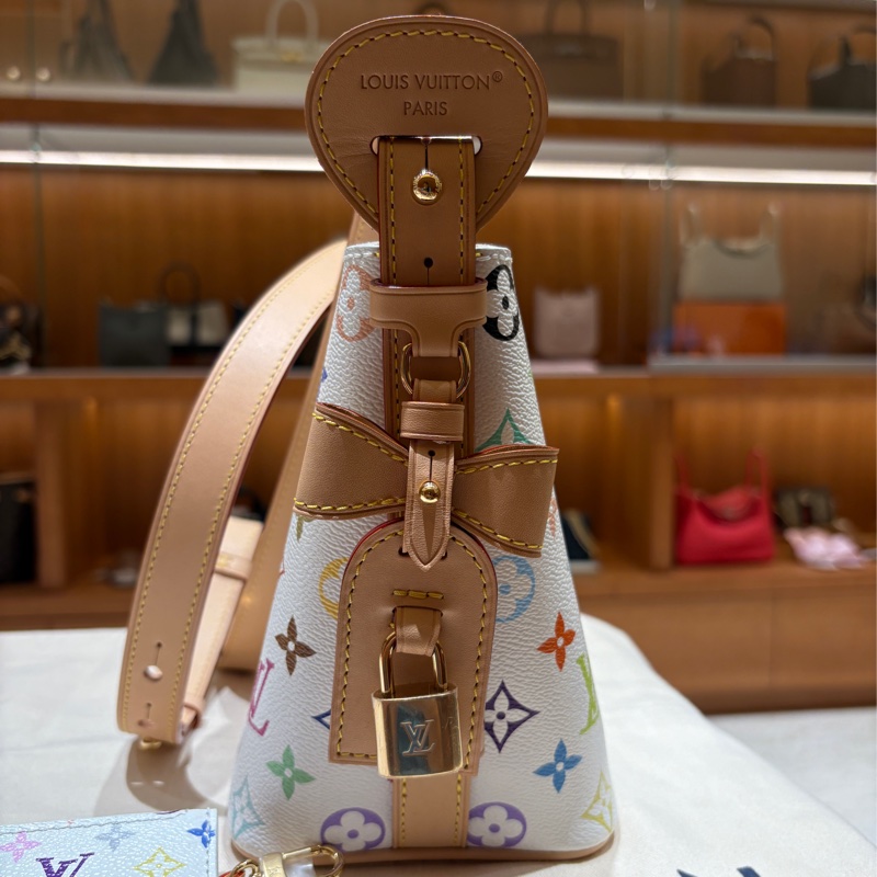 Louis Vuitton x TM ALL IN BB LV 村上隆白三彩水桶包-2-2