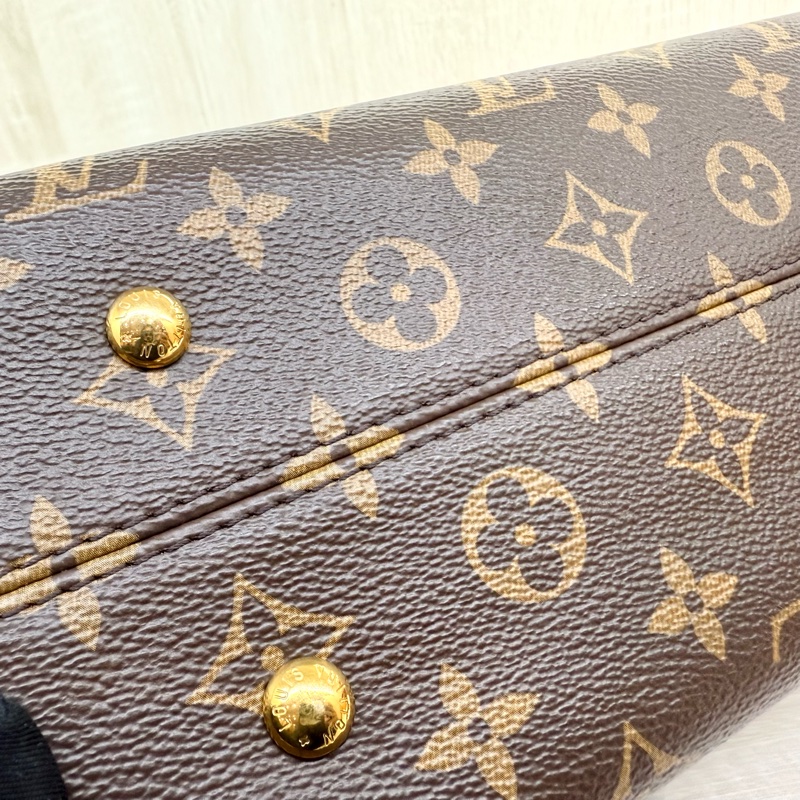 LV原花拼深藍邊手提肩背包M43434-13