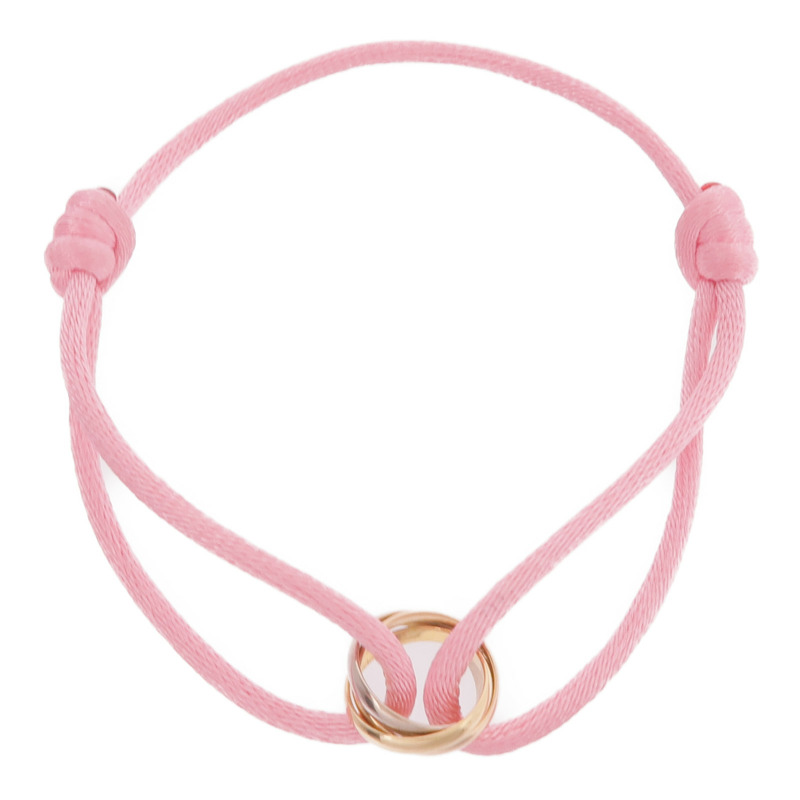 CARTIER 18K黃金/白金/玫瑰金Trinity Bracelet手帶-3