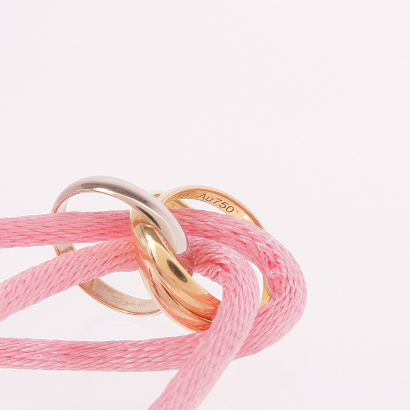 CARTIER 18K黃金/白金/玫瑰金Trinity Bracelet手帶-7