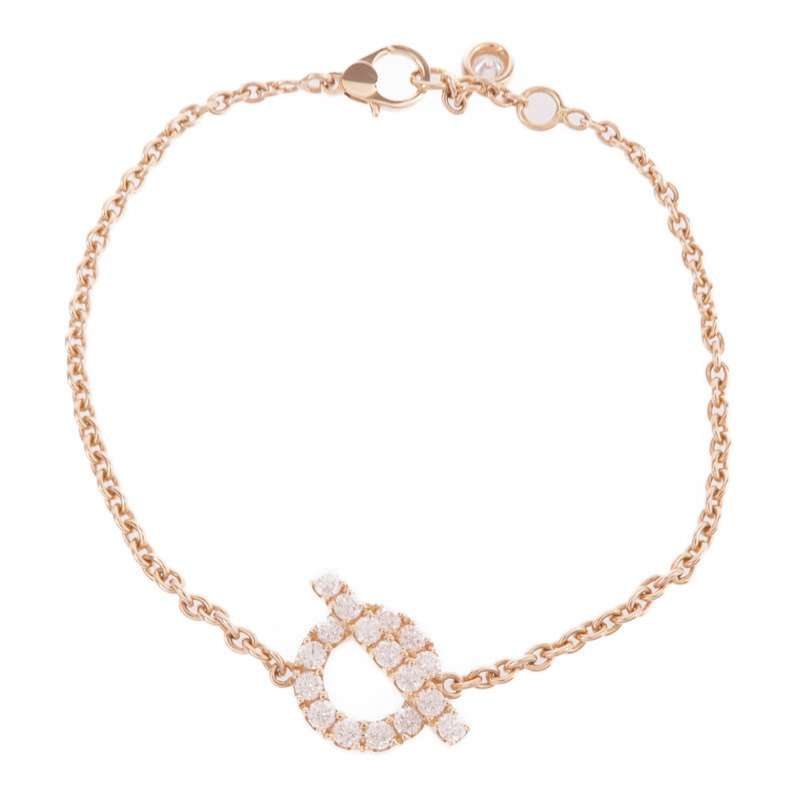 HERMES 18K白金Finesse Bracelet鑽石手鏈-0