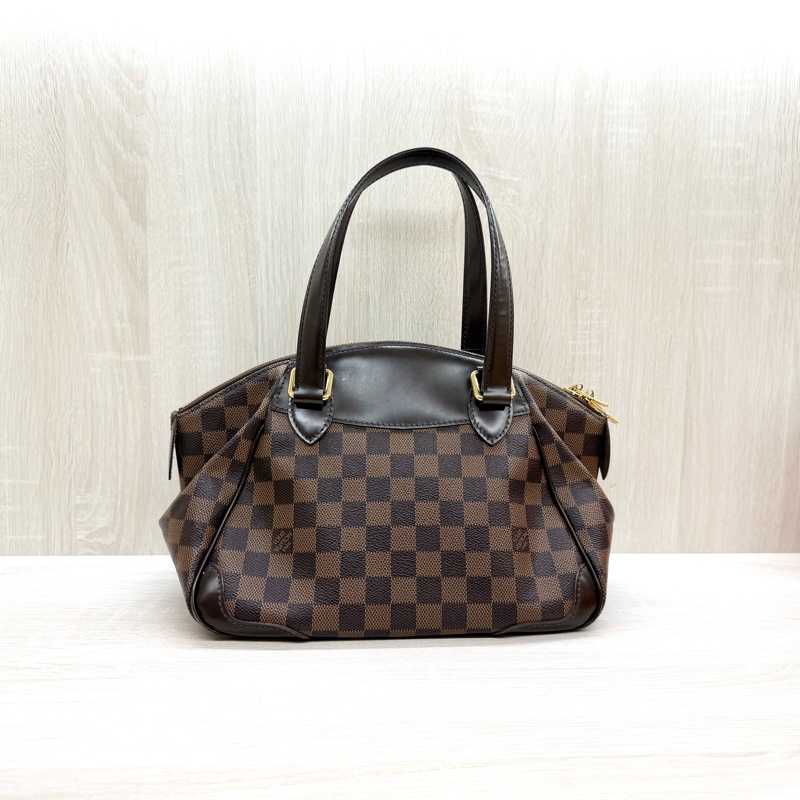 LV咖啡棋盤格Tivoli手提元寶包/N41117-1