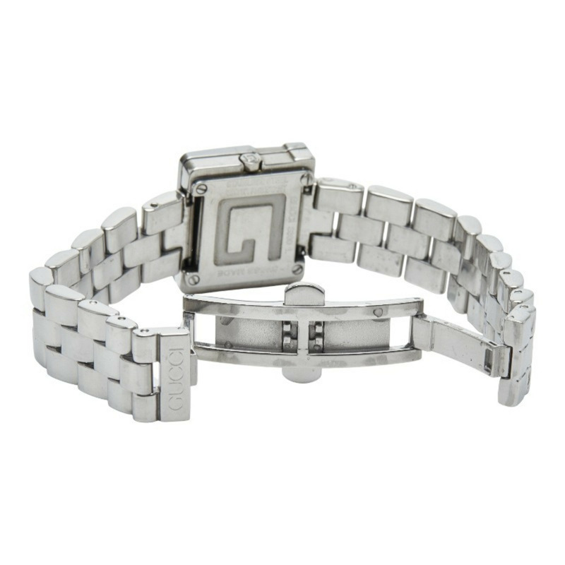 Gucci 3600L 石英腕錶,黑色錶盤,不鏽鋼錶殼,女款-2