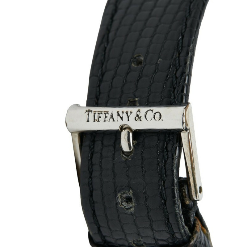 Tiffany & Co.) Atlas 男士腕錶 M0640,石英機芯,銀色錶盤,SV925,皮革錶帶。-9