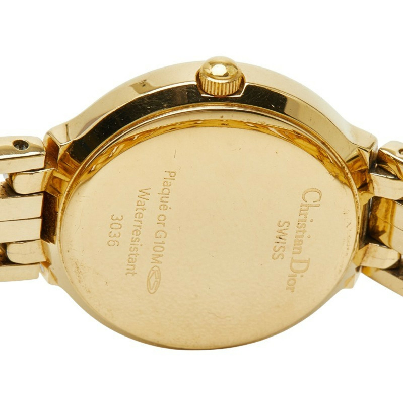 迪奧 3036 石英腕錶 白色錶盤 不鏽鋼鍍層 女士腕錶-2