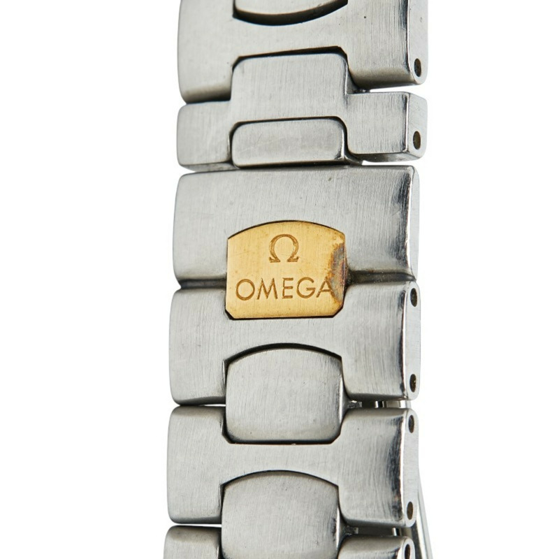 歐米茄海馬系列北極星石英腕錶，灰色錶盤，不鏽鋼錶殼，黃金錶帶，女士款，歐米茄-6