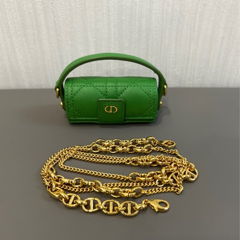 DIOR 翡翠綠鏈條口紅包 唇膏