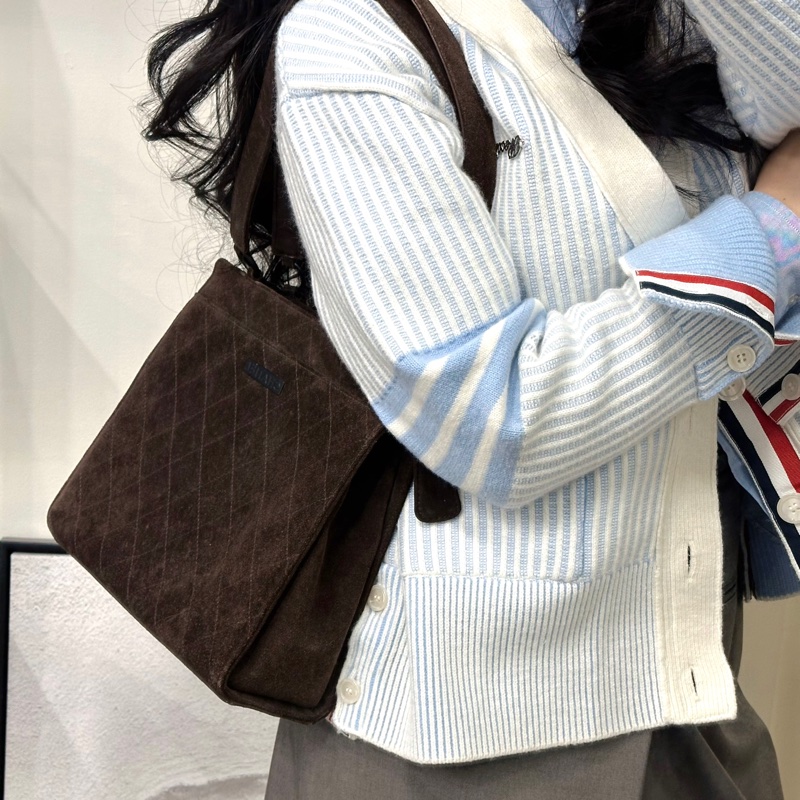 Chanel 香奈兒棕色麂皮單肩托特包 Tote 中古 Vintage-10