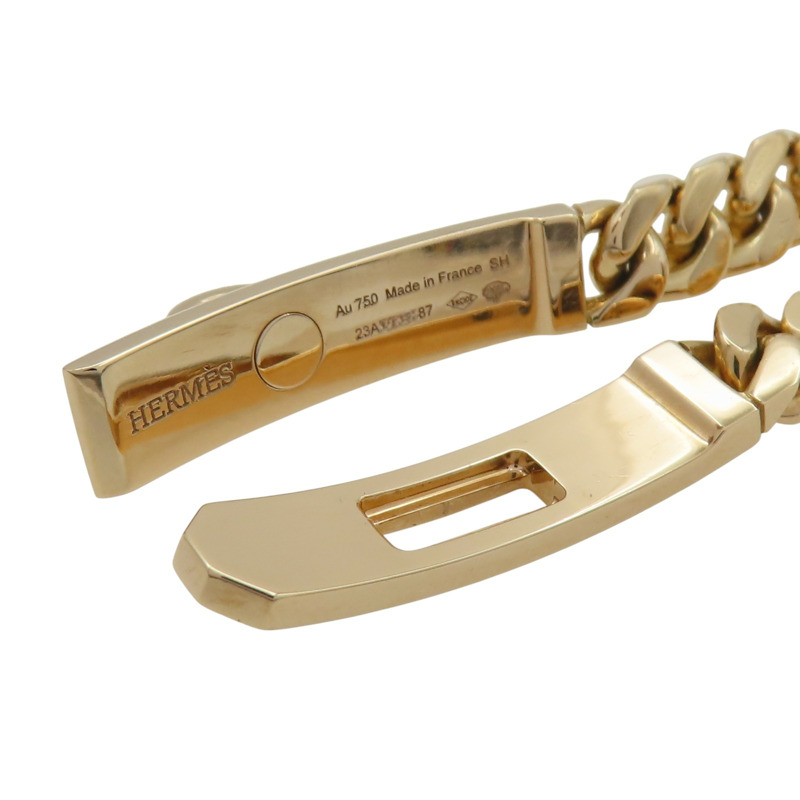 18K玫瑰金 鑽石 Kelly Gourmette 手鍊【HERMES 愛馬仕】-7