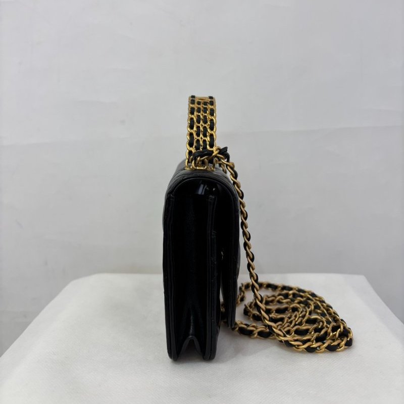 CHANEL黑菱格金鍊Handle WOC-1