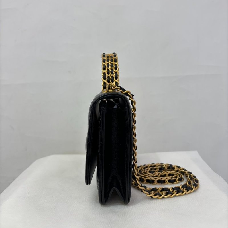 CHANEL黑菱格金鍊Handle WOC-2