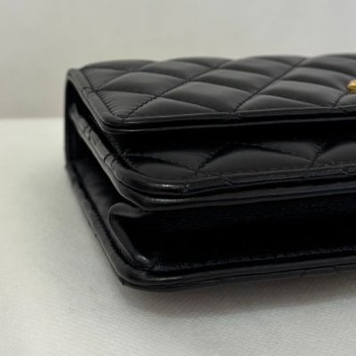 CHANEL黑菱格金鍊Handle WOC-5