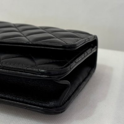 CHANEL黑菱格金鍊Handle WOC-6