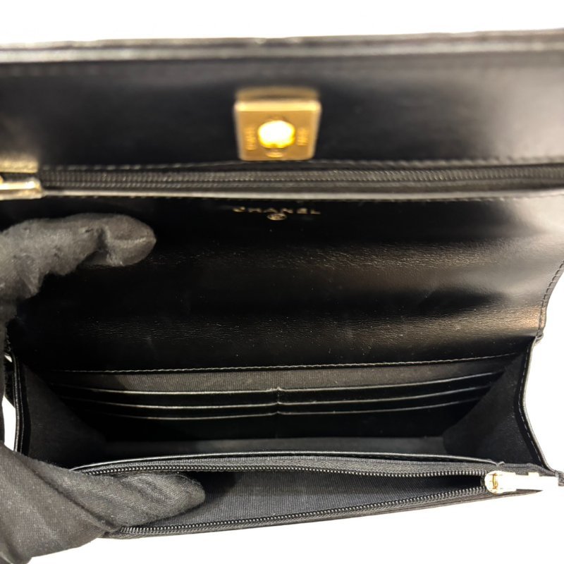 CHANEL黑菱格金鍊Handle WOC-9