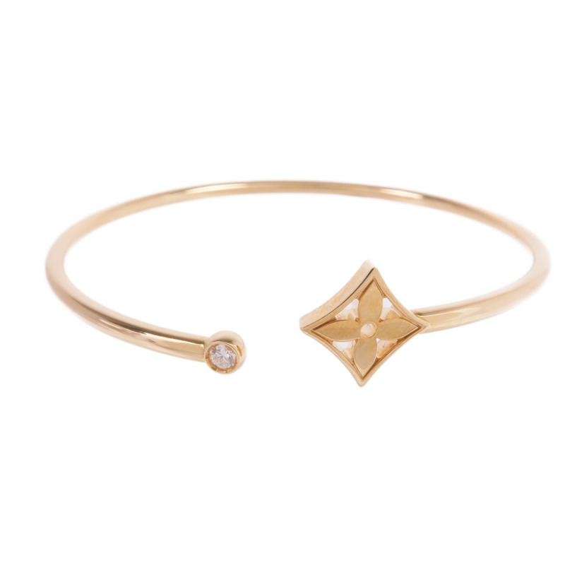 LOUIS VUITTON 18K黃金Idylle Blossom Twist Bracelet鑽石手鐲-0