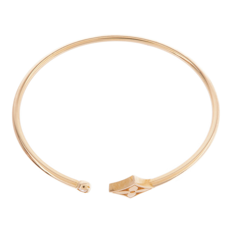 LOUIS VUITTON 18K黃金Idylle Blossom Twist Bracelet鑽石手鐲-3