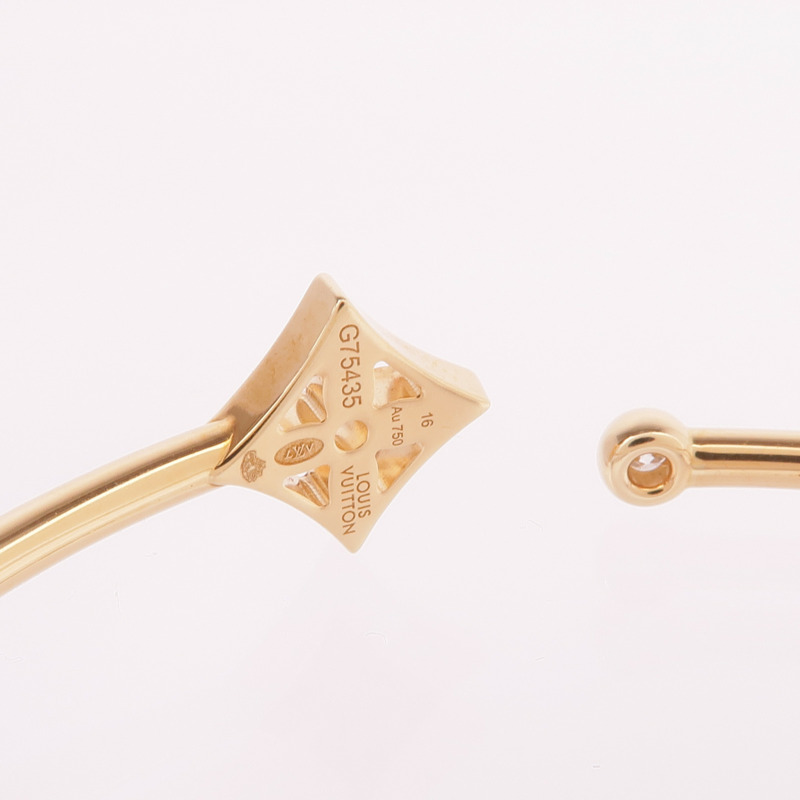 LOUIS VUITTON 18K黃金Idylle Blossom Twist Bracelet鑽石手鐲-4