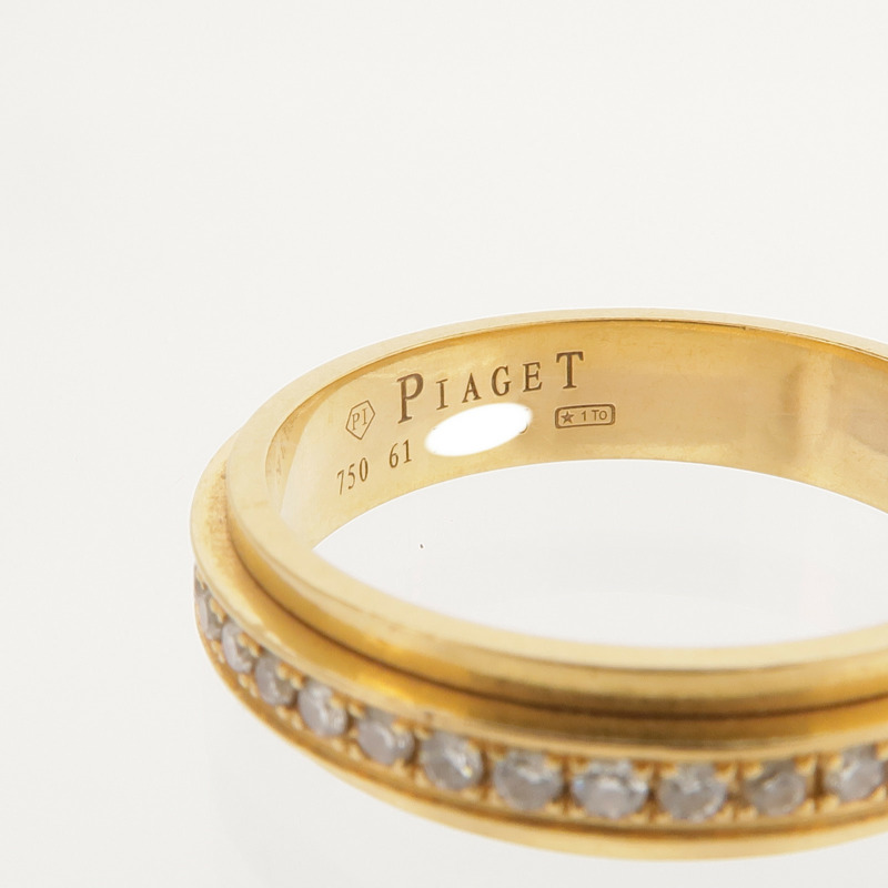 PIAGET 18K黃金Possession鑽石戒指PIAGET#61US#9.5-5