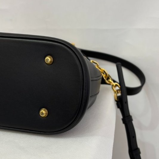 DIOR 黑全皮水桶包-5