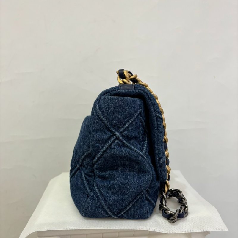 CHANEL藍單寧金釦19 30cm-2