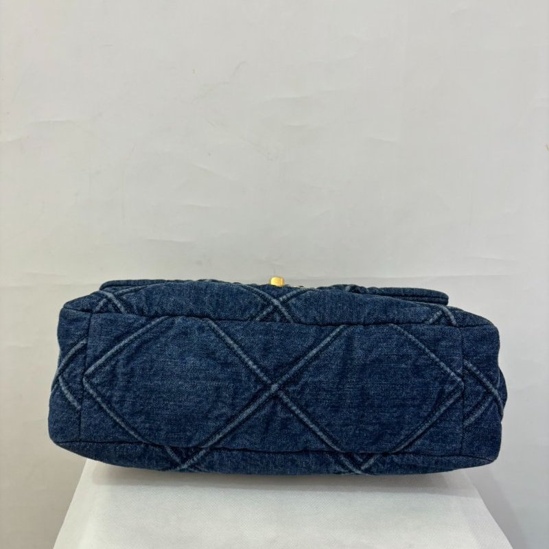 CHANEL藍單寧金釦19 30cm-4