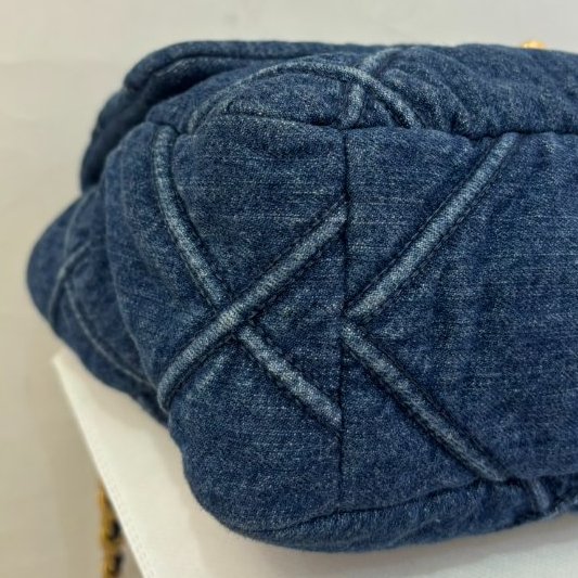 CHANEL藍單寧金釦19 30cm-5