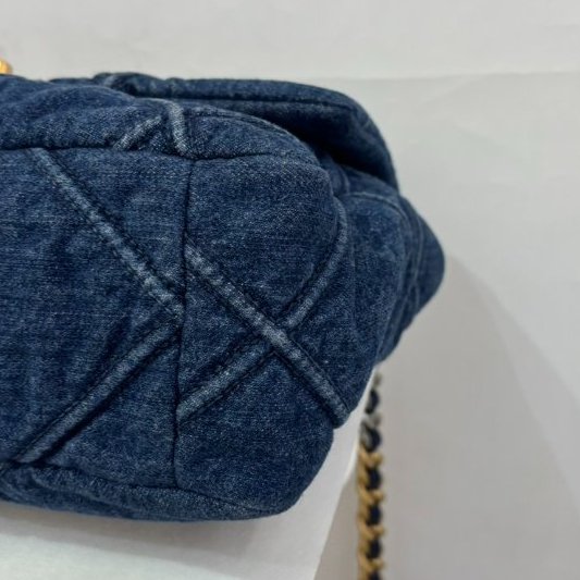 CHANEL藍單寧金釦19 30cm-6