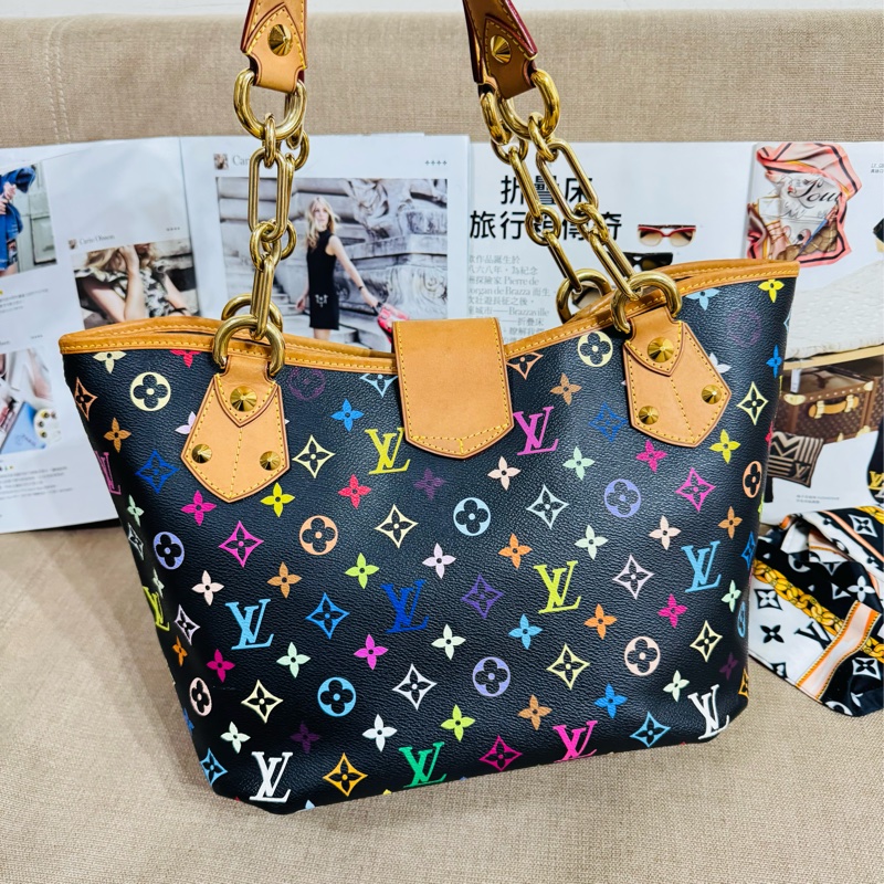 售二手真品 LV M40304 Annie黑彩蝴蝶結單肩包-1