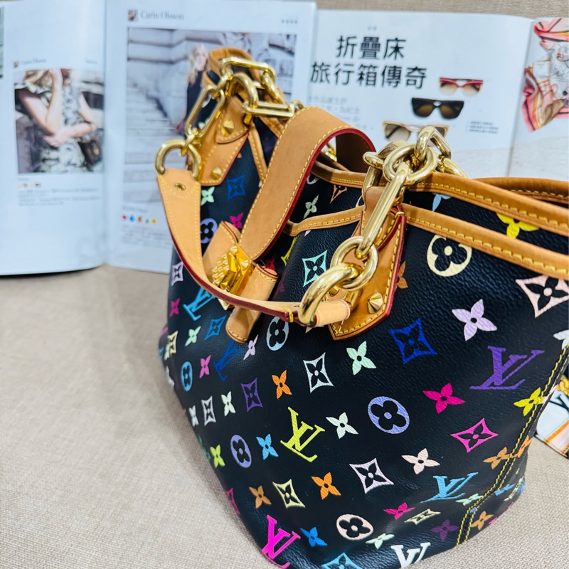 售二手真品 LV M40304 Annie黑彩蝴蝶結單肩包-2