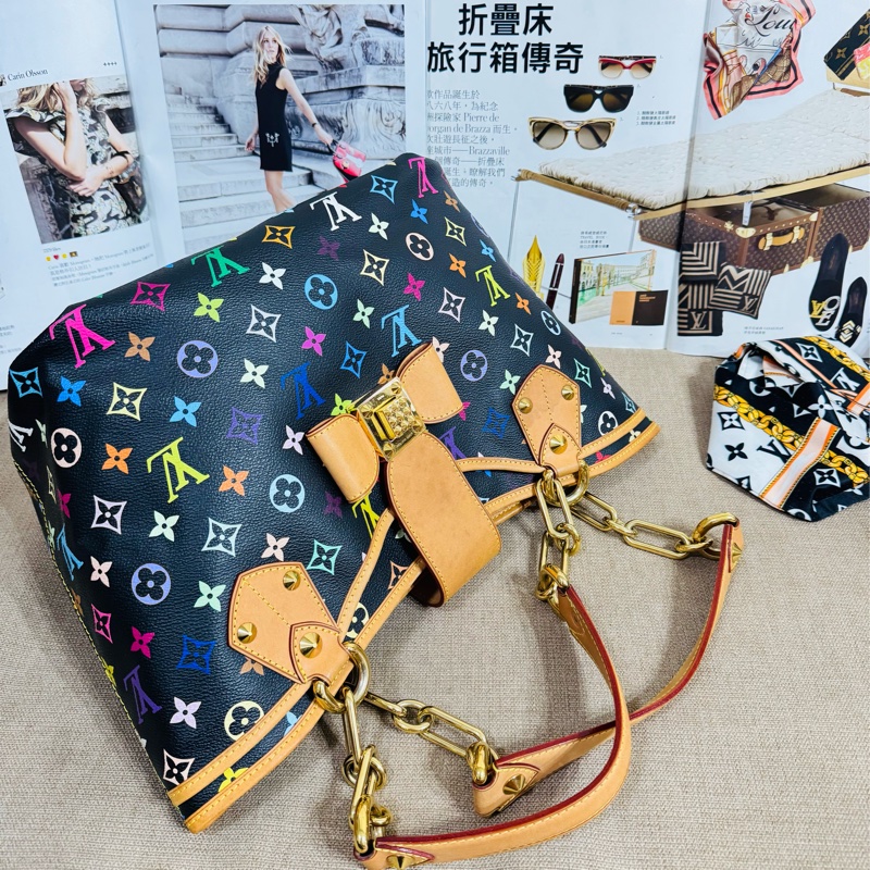 售二手真品 LV M40304 Annie黑彩蝴蝶結單肩包-3
