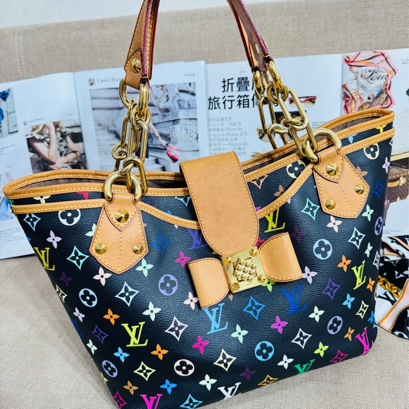 售二手真品 LV M40304 Annie黑彩蝴蝶結單肩包-6