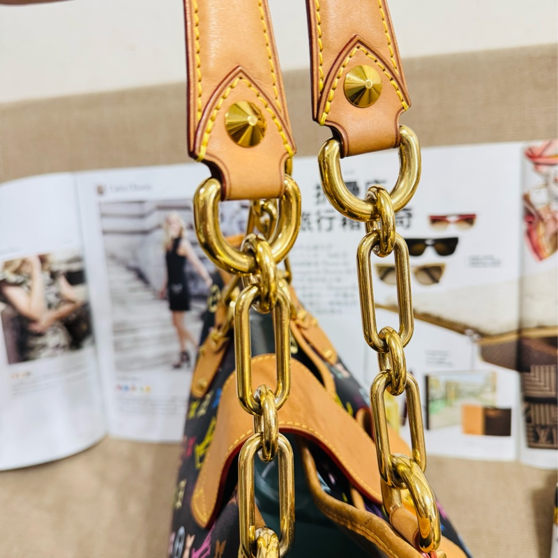 售二手真品 LV M40304 Annie黑彩蝴蝶結單肩包-17