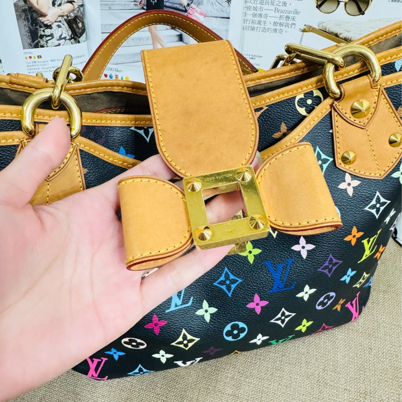 售二手真品 LV M40304 Annie黑彩蝴蝶結單肩包-18