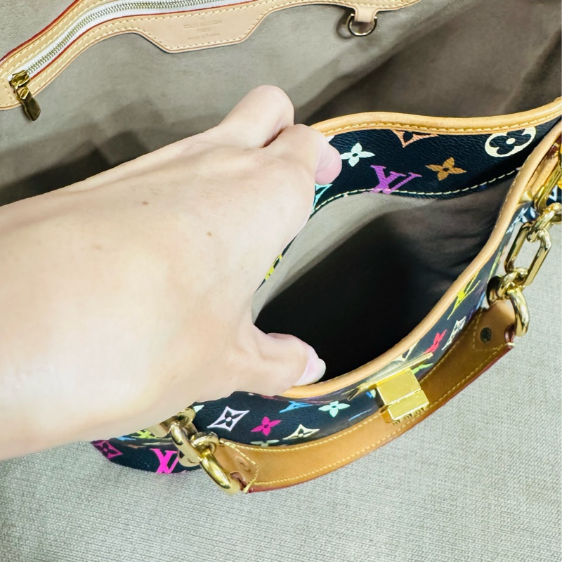 售二手真品 LV M40304 Annie黑彩蝴蝶結單肩包-19