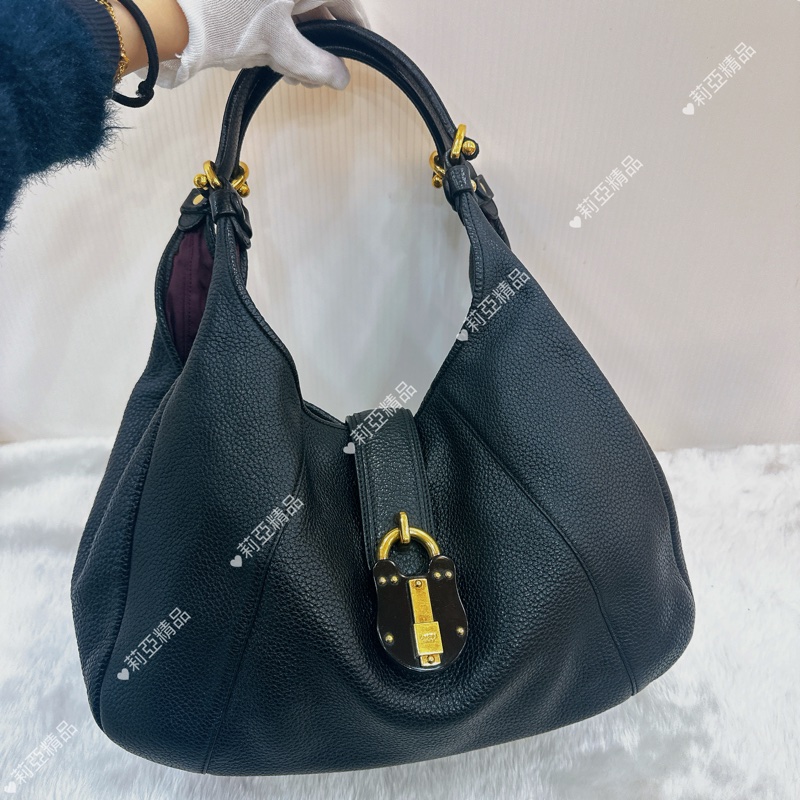 莉亞精品♡ Loewe 鎖頭hobo肩背包 二手美包-2